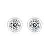 Wholesale Moissanite Inlaid Geometric S925 Silver Stud Earrings For Women