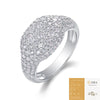 Wholesale Moissanite Inlaid 925 Silver Geometric Fashion Light Luxury Ring For Children