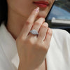 Wholesale Moissanite Inlaid 925 Silver Geometric Fashion Light Luxury Ring For Children