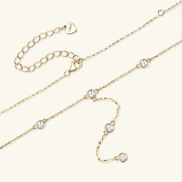 Wholesale Moissanite Necklace S925 Sterling Silver Geometric Highend Sense Women's Ochain Pendant