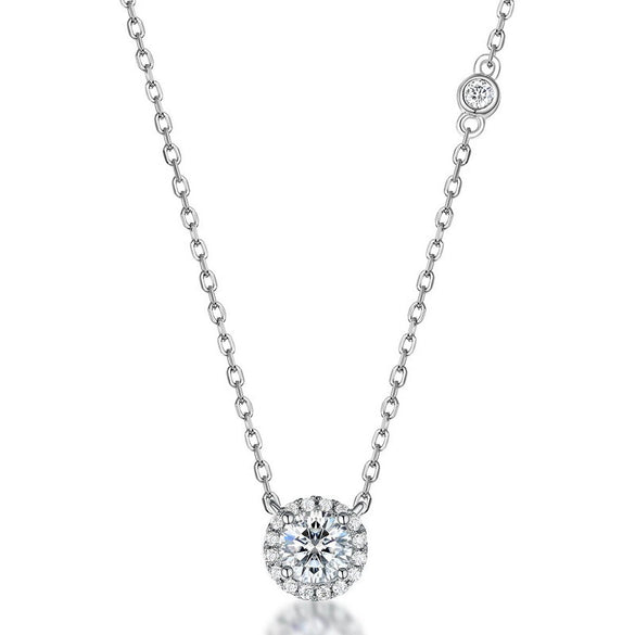Wholesale Moissanite Necklace 925 Silver Geometric Fashion Ochain For Women