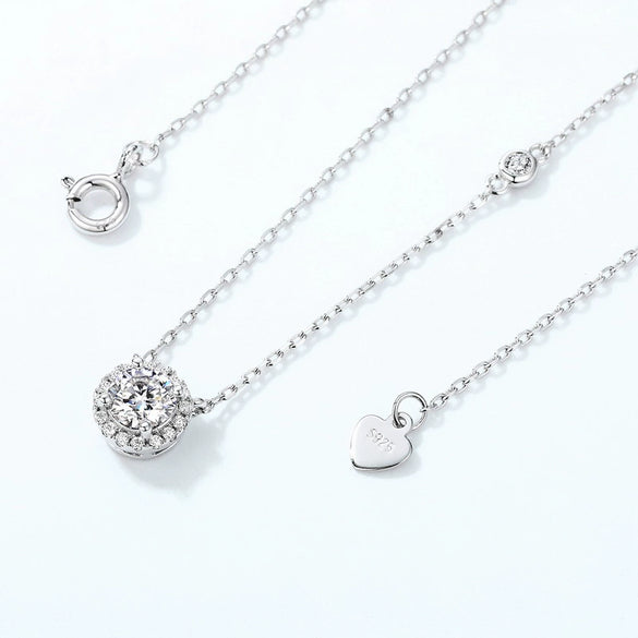 Wholesale Moissanite Necklace 925 Silver Geometric Fashion Ochain For Women