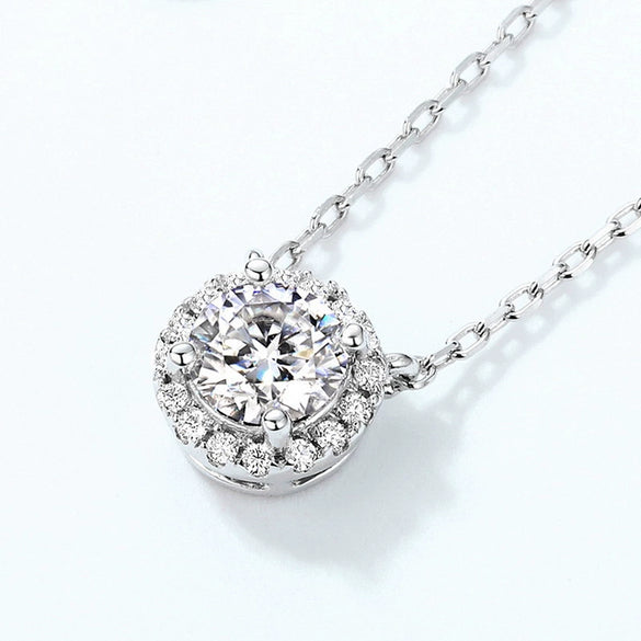 Wholesale Moissanite Necklace 925 Silver Geometric Fashion Ochain For Women