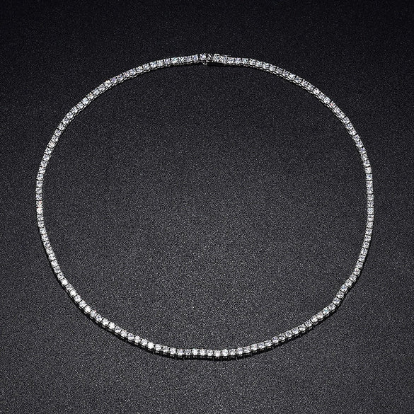 Wholesale Moissanite Necklace Silver Geometric Hip Hop Style For Women