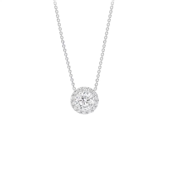 Wholesale Moissanite Necklace 925 Sterling Silver Geometric Style Ochain For Women