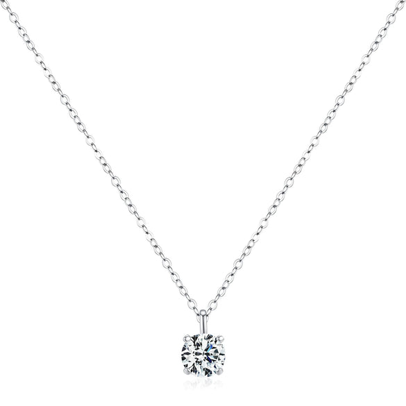 Wholesale Moissanite Necklace 925 Sterling Silver Geometric Style Seiko Women's Clavicle Chain