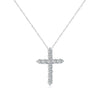 Wholesale Moissanite Necklace 925 Sterling Silver Old Money Style Cross Clavicle Chain For Women