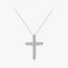 Wholesale Moissanite Necklace 925 Sterling Silver Old Money Style Cross Clavicle Chain For Women