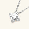 Wholesale Moissanite Necklace With Fourleaf Clover Design S925 Sterling Silver Electroplated Ochain For Women Geometric Style