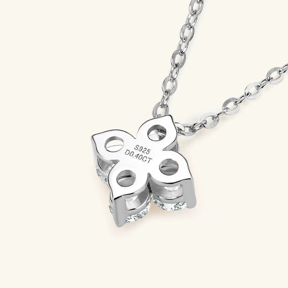 Wholesale Moissanite Necklace With Fourleaf Clover Design S925 Sterling Silver Electroplated Ochain For Women Geometric Style