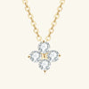 Wholesale Moissanite Necklace With Fourleaf Clover Design S925 Sterling Silver Electroplated Ochain For Women Geometric Style