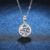 Wholesale Moissanite Necklace With S925 Sterling Silver Pendant In Classic Bubble Shape And Geometric Pattern For Women