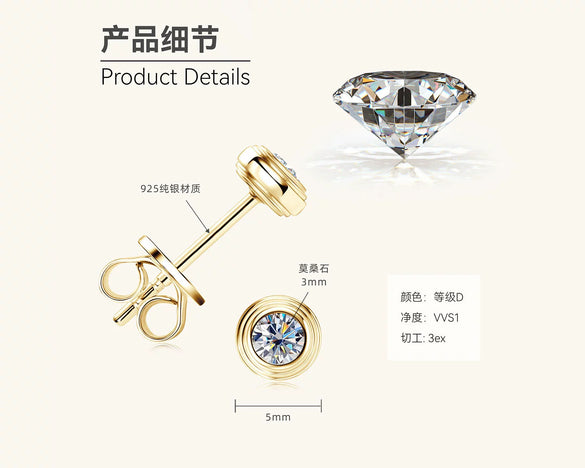 Wholesale Moissanite Pendant Necklace 925 Silver Geometric Style Electroplated Ochain For Women