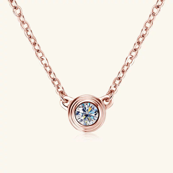 Wholesale Moissanite Pendant Necklace 925 Silver Geometric Style Electroplated Ochain For Women