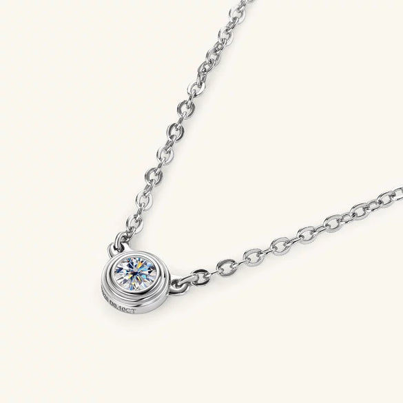 Wholesale Moissanite Pendant Necklace 925 Silver Geometric Style Electroplated Ochain For Women