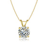 Wholesale Moissanite Pendant Necklace 925 Sterling Silver Four Claw Setting With Flower Pattern 14K Gold Plated