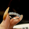 Wholesale Moissanite Ring For Women In Geometric Style With Pt950 Platinum 18K Gold And S925 Silver Electroplated