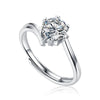 Wholesale Moissanite Ring S925 Silver Geometric Light Luxury Inlay Female Unisex