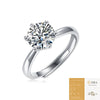 Wholesale Moissanite Ring S925 Silver Geometric Light Luxury Inlay Female Unisex