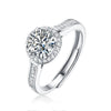 Wholesale Moissanite Ring S925 Silver Geometric Light Luxury Inlay Female Unisex