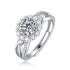 Wholesale Moissanite Ring S925 Silver Geometric Light Luxury Inlay Female Unisex