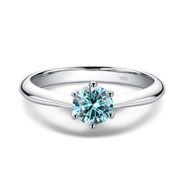 Wholesale Moissanite Ring S925 Sterling Silver Round Shape Set With Precious Stones For Men