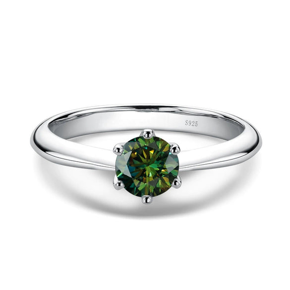Wholesale Moissanite Ring S925 Sterling Silver Round Shape Set With Precious Stones For Men