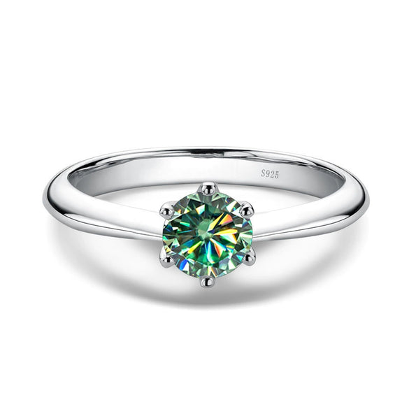 Wholesale Moissanite Ring S925 Sterling Silver Round Shape Set With Precious Stones Men's