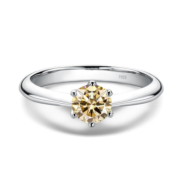 Wholesale Moissanite Ring S925 Sterling Silver Round Shape Set With Precious Stones Men's