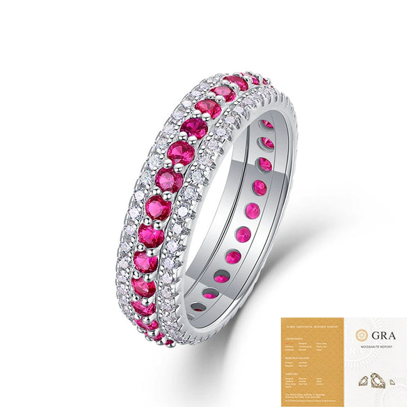 Wholesale Moissanite Ring 925 Silver Fashion Geometric Style Set With Diamonds For Women