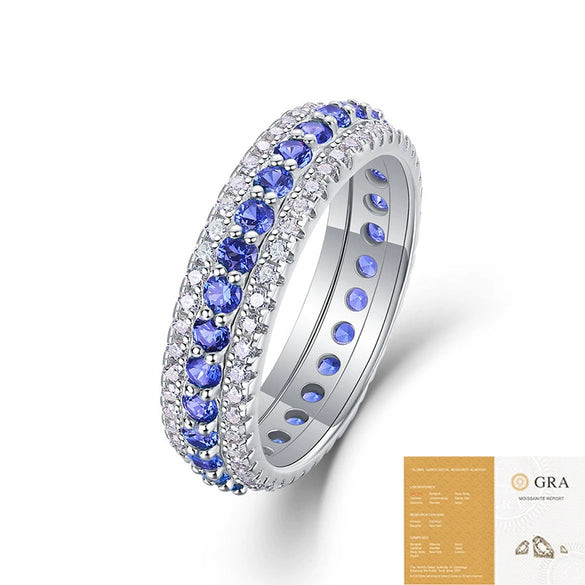 Wholesale Moissanite Ring 925 Silver Fashion Geometric Style Set With Diamonds For Women