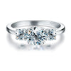 Wholesale Moissanite Ring 925 Sterling Silver Geometric Fashion Electroplated For Women