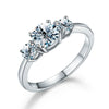 Wholesale Moissanite Ring 925 Sterling Silver Geometric Fashion Electroplated For Women