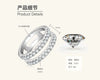 Wholesale Moissanite Ring Women's 925 Sterling Silver Niche Design Geometric Electroplated