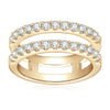 Wholesale Moissanite Ring Women's 925 Sterling Silver Niche Design Geometric Electroplated