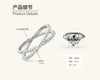 Wholesale Moissanite Ring Women's 925 Sterling Silver Niche Design Geometric Electroplated