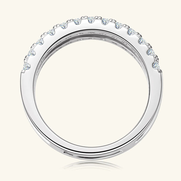 Wholesale Moissanite Ring Women's 925 Sterling Silver Niche Design Geometric Electroplated