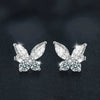 Wholesale Moissanite S925 Sterling Silver Animal Butterfly Simple Style Women's Earrings