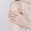 Wholesale Moissanite S925 Sterling Silver Ring Geometric Style Electroplated Four Claw Female Ring