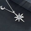 Wholesale Moissanite S925 Sterling Silver Star Pendant Necklace Set With Diamonds Simple Design