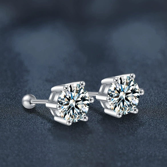 Wholesale Moissanite 225 Silver Geometric Electroplated Earrings