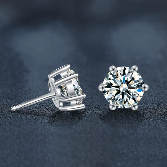 Wholesale Moissanite 225 Silver Geometric Electroplated Earrings