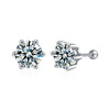 Wholesale Moissanite 225 Silver Geometric Electroplated Earrings