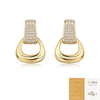 Wholesale Moissanite 925 Silver Geometric Inlay Fashion Earrings For Women