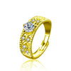 Wholesale Moissanite 925 Silver Geometric Open Adjustable Ladies Ring Set With Diamonds