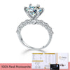 Wholesale Moissanite Six Claw Ring 925 Silver With Geometric Design And Electroplating For Women