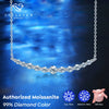 Wholesale Moissanite Smile Pendant Necklace With 925 Sterling Silver And Pt950 Platinum Clavicle Chain Electroplated In Pastoral And Geometric Style
