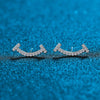 Wholesale Moissanite Smiley Earrings 925 Sterling Silver Geometric Ushape Electroplated For Women