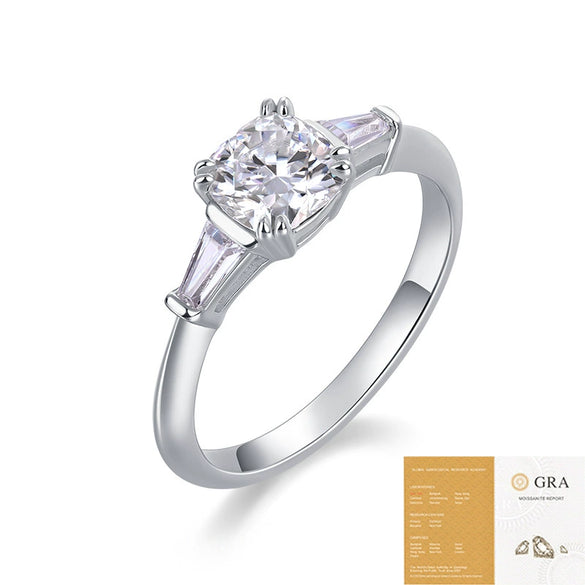 Wholesale Moissanite Stackable Rings 925 Sterling Silver Geometric Design Women's