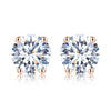 Wholesale Moissanite 925 Sterling Silver Geometric Earrings For Women With Four Claw Setting And Electroplating Treatment